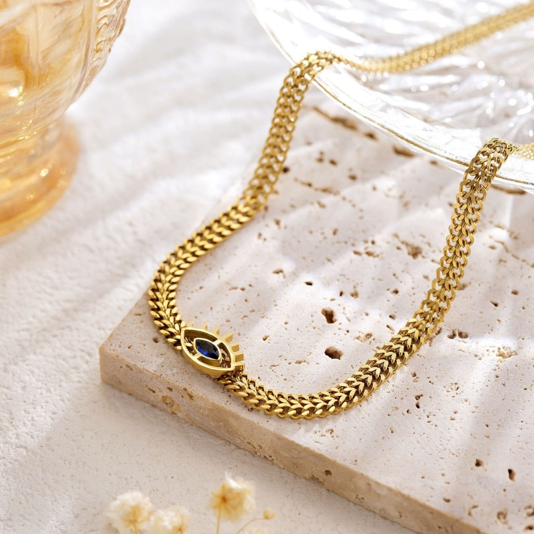 Golden Vision Evil Eye Necklace