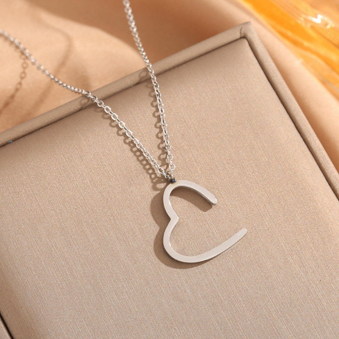 Minimalist Heart Charm Necklace