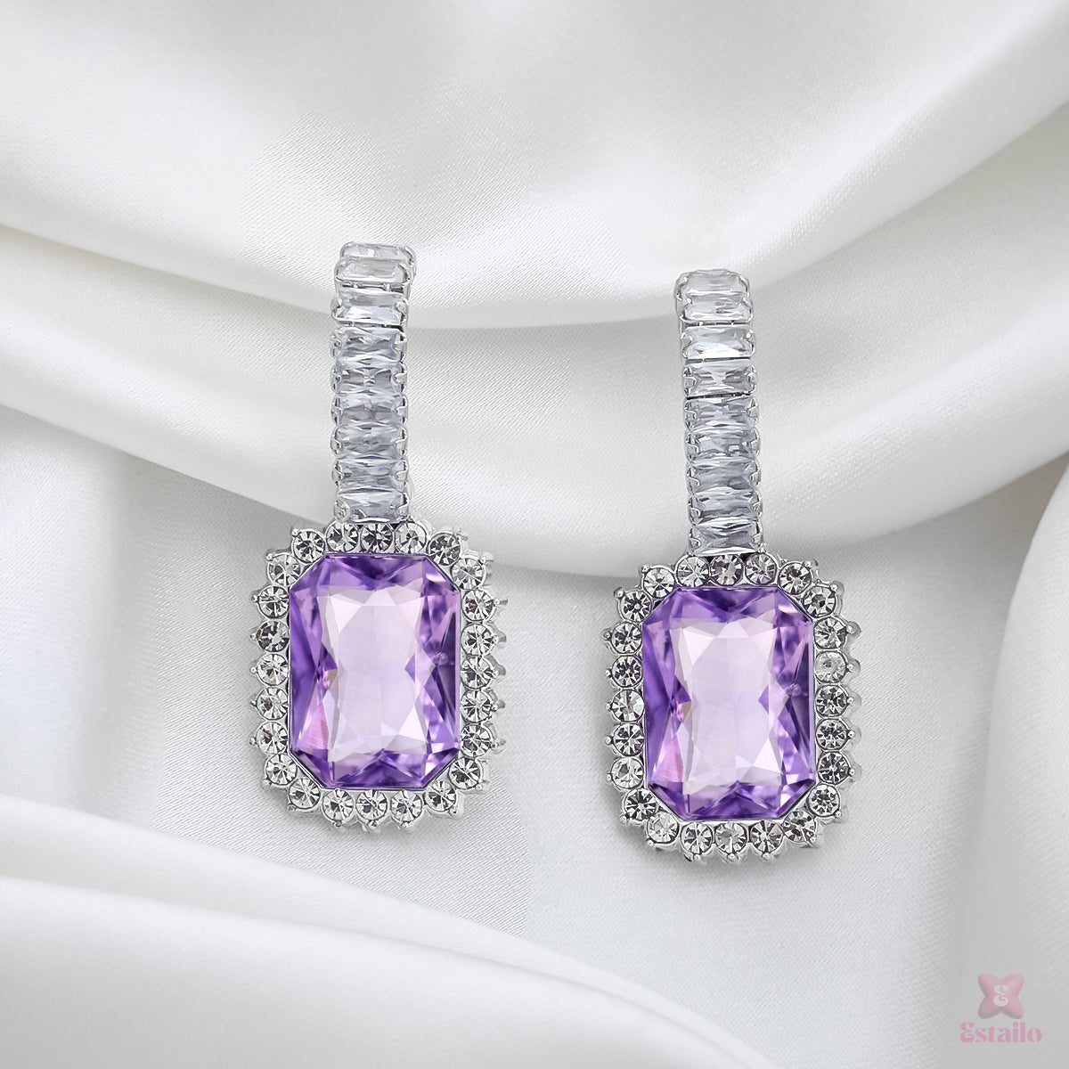 Royal Halo Drop Earrings
