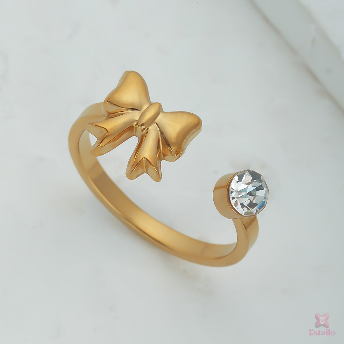 GlowUp Gold Bow Ring