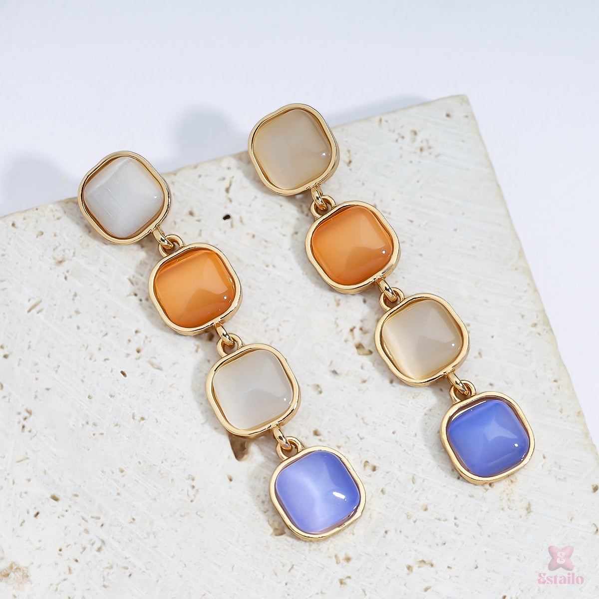 Gemstone Gradient Earrings