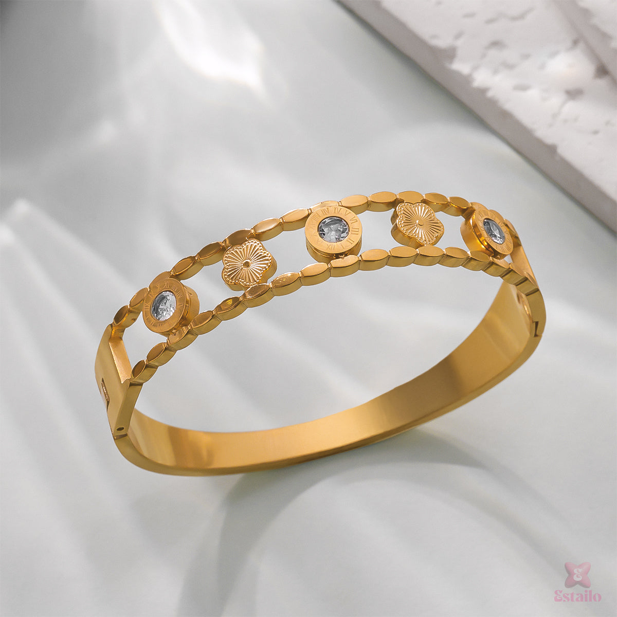 Golden Trellis Cuff Bracelet