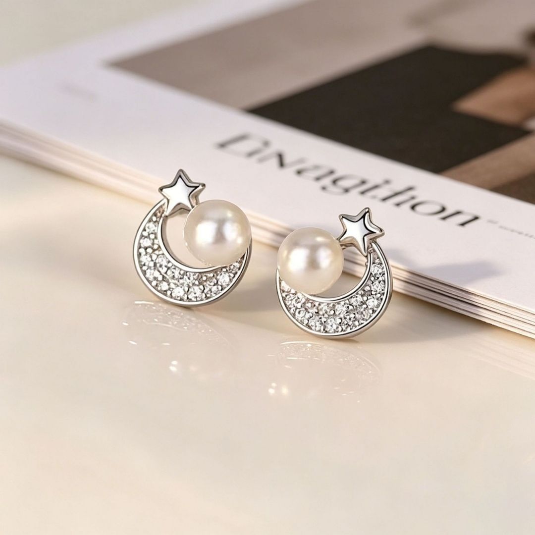 Starlight & Pearl Studs Earrings