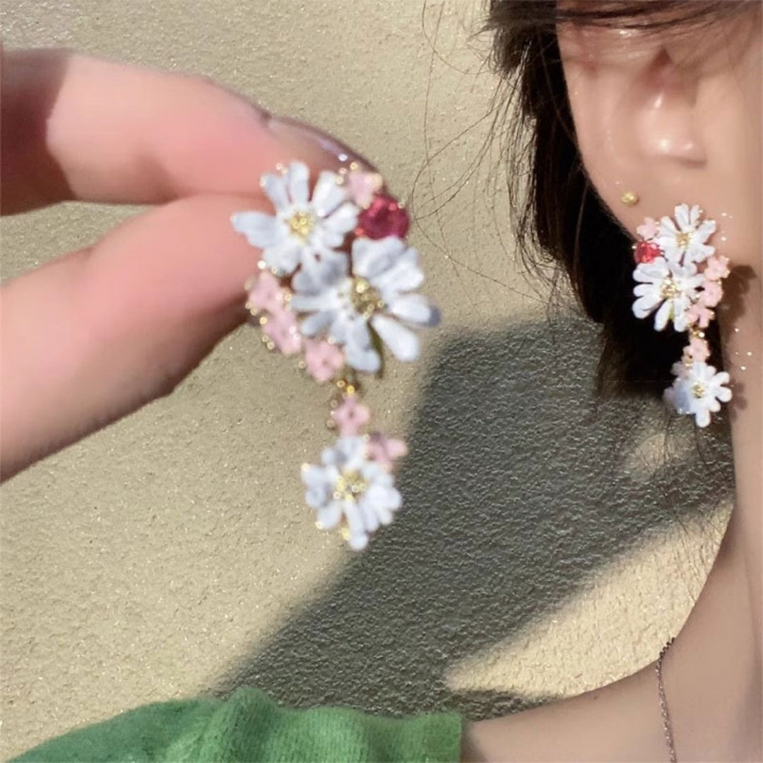 Porcelain Bloom Studs Earrings