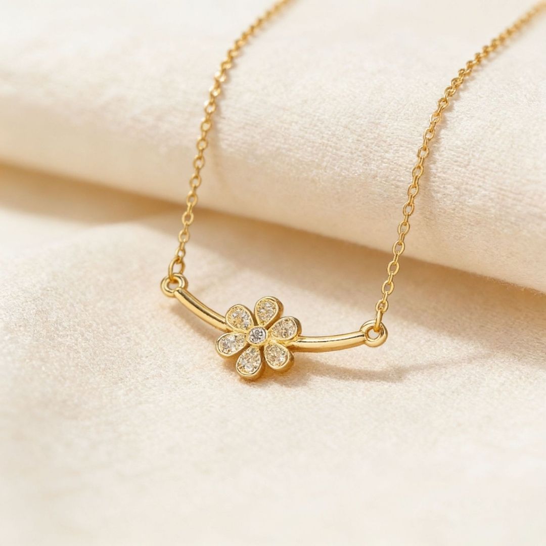 Gilded Daisy Garland Necklace