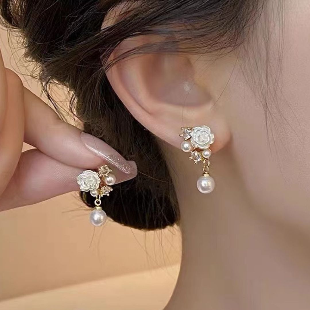 Camellia Flower Earrings