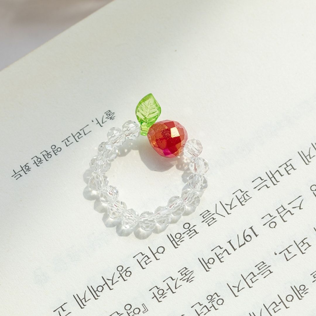 Cherry Beaded Ring