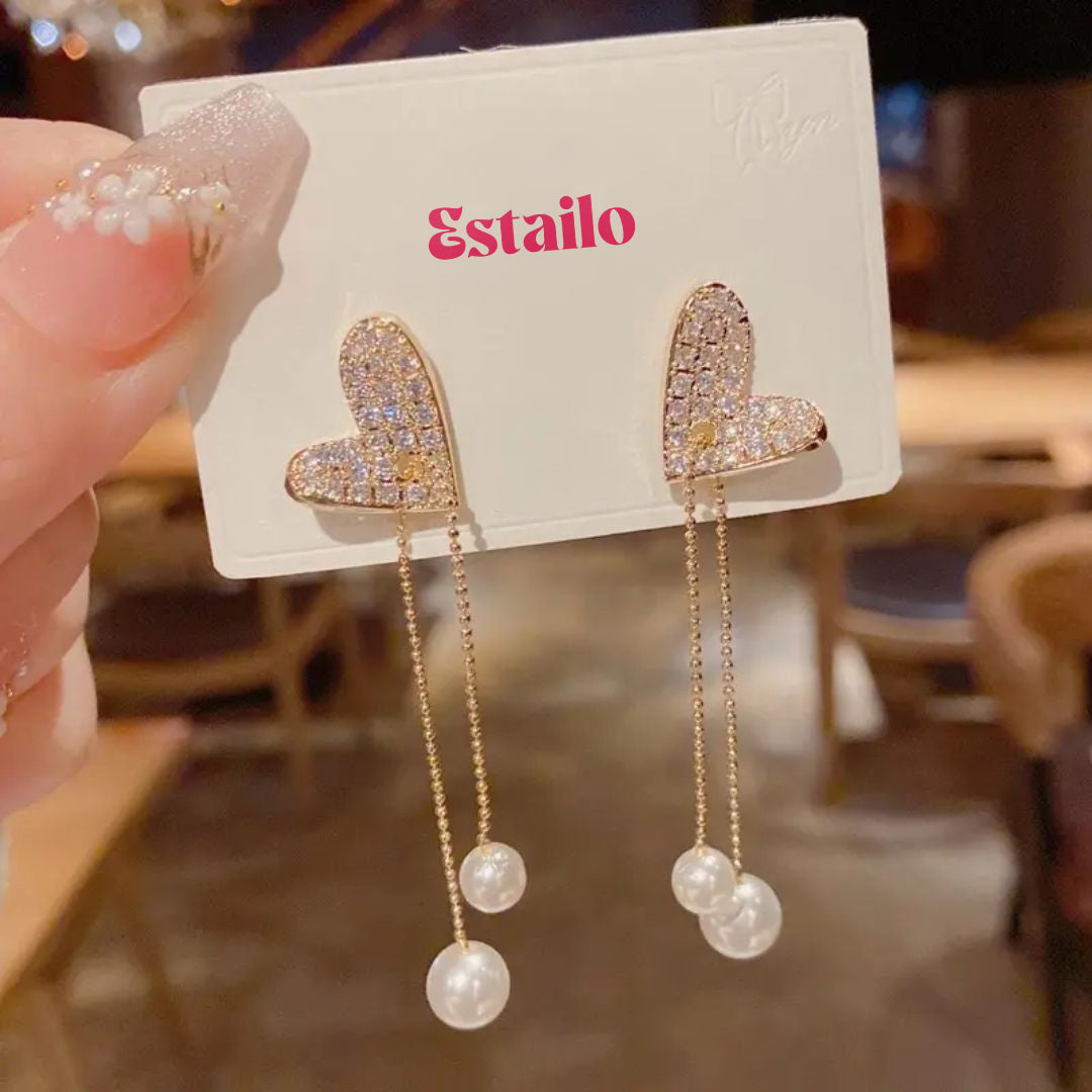 Bling Blogger Heart chain Earrings