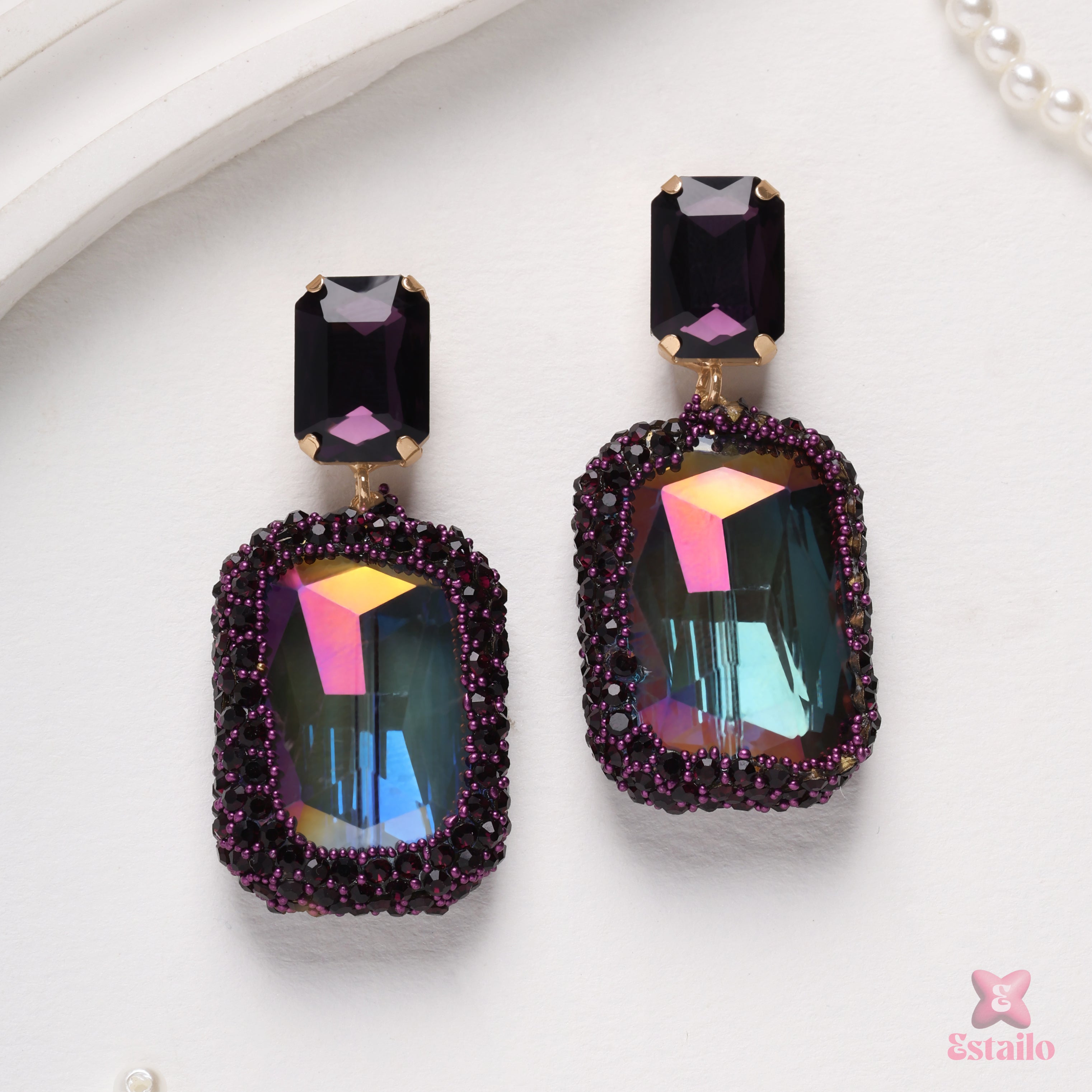 Crystal Cascade Party Drops Earring