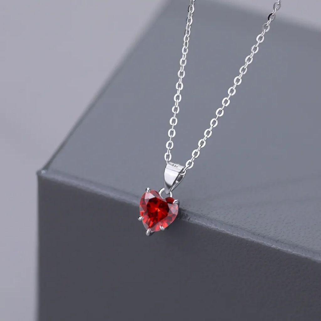 Scarlet Gem Pendant Necklace