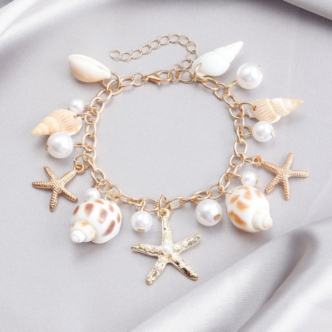 Mermaid Lagoon Pearl Charm Bracelet