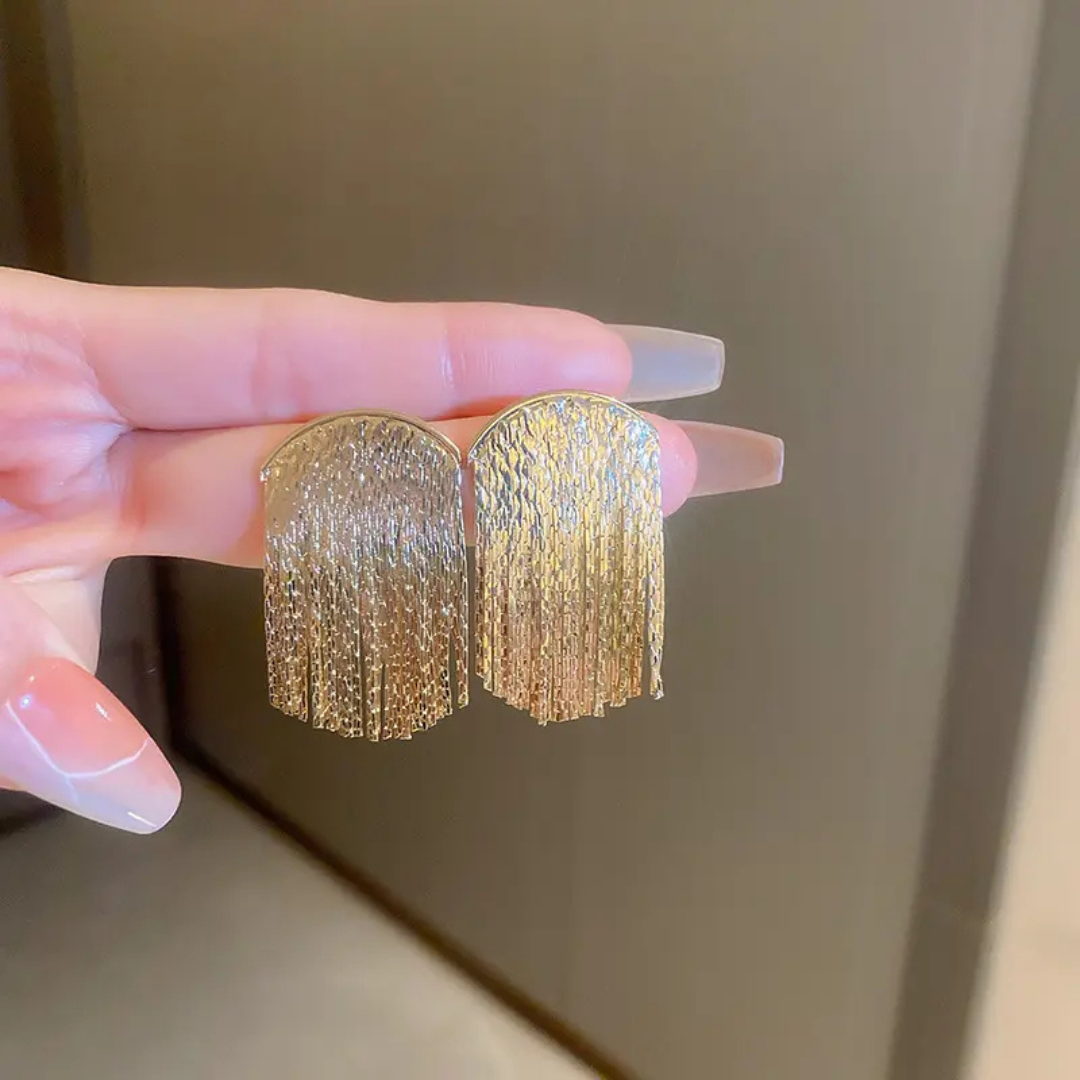 Golden Gleam Drop Earrings