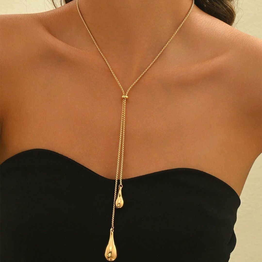 Golden Dewdrop Necklace