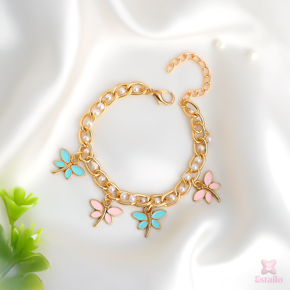 Lush Wing Charm Chain Bracelet
