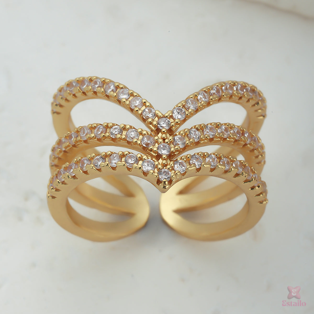 Trendy Drip Gilded Ring