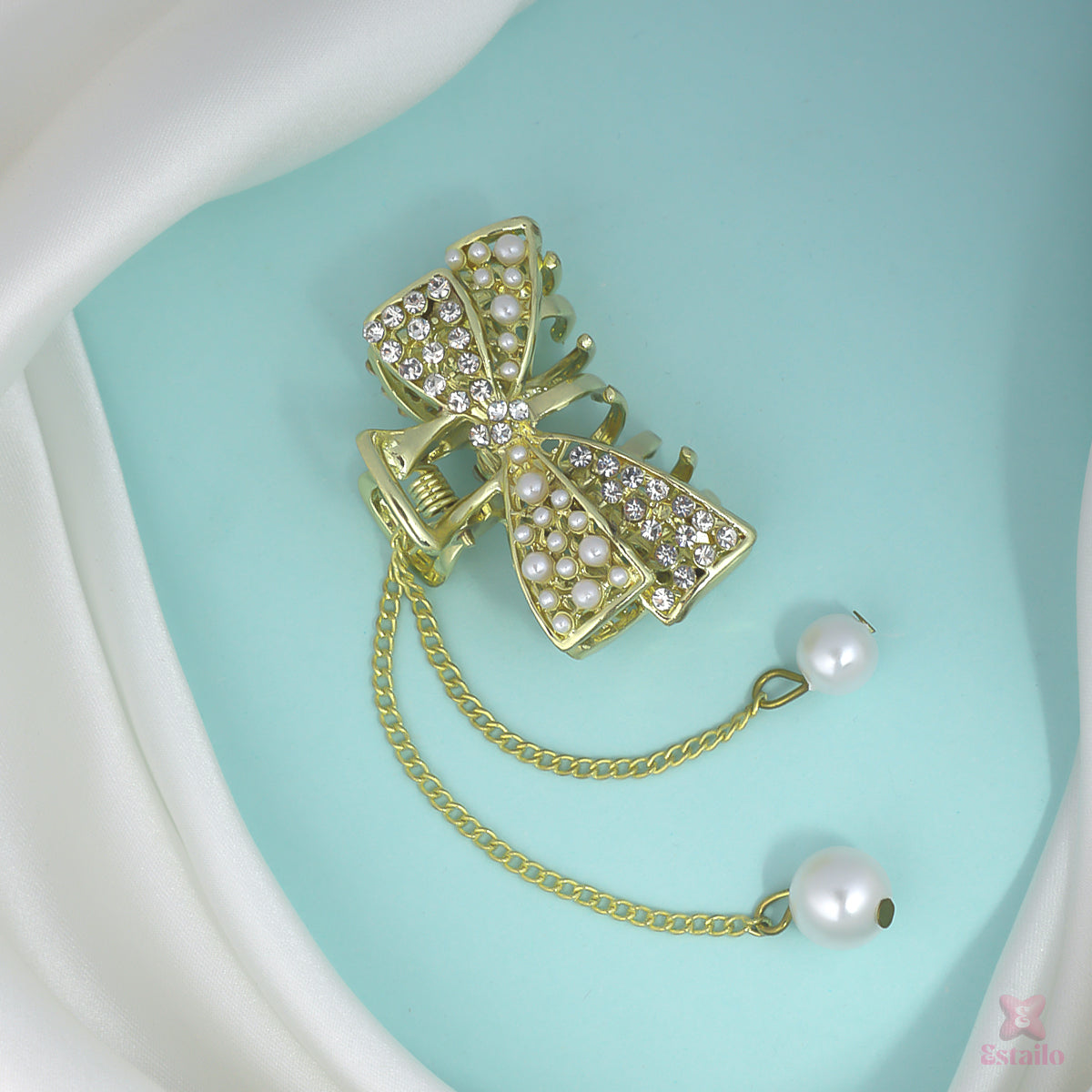 Tassel Bow Grip Hair Claw