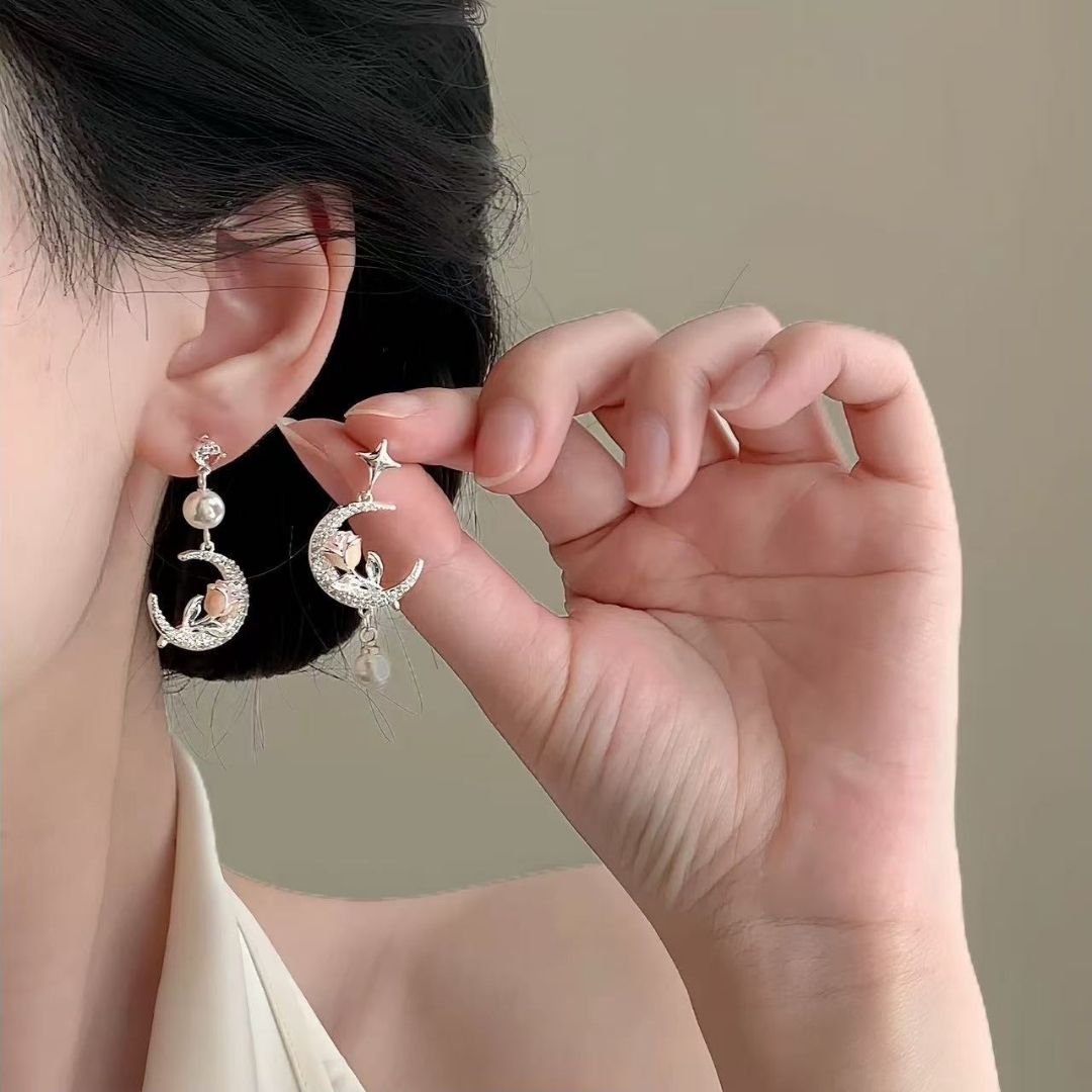 Silver Starlight Drops Earrings