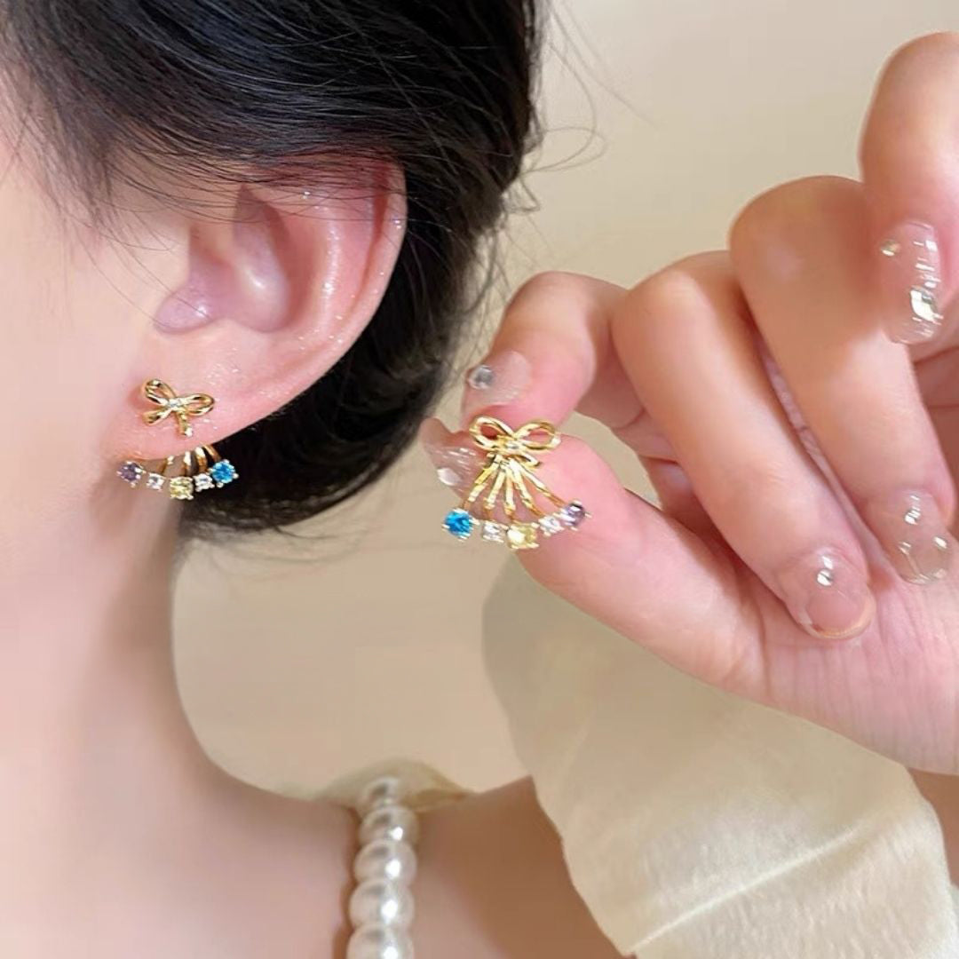Rainbow Ribbon Radiance Earrings