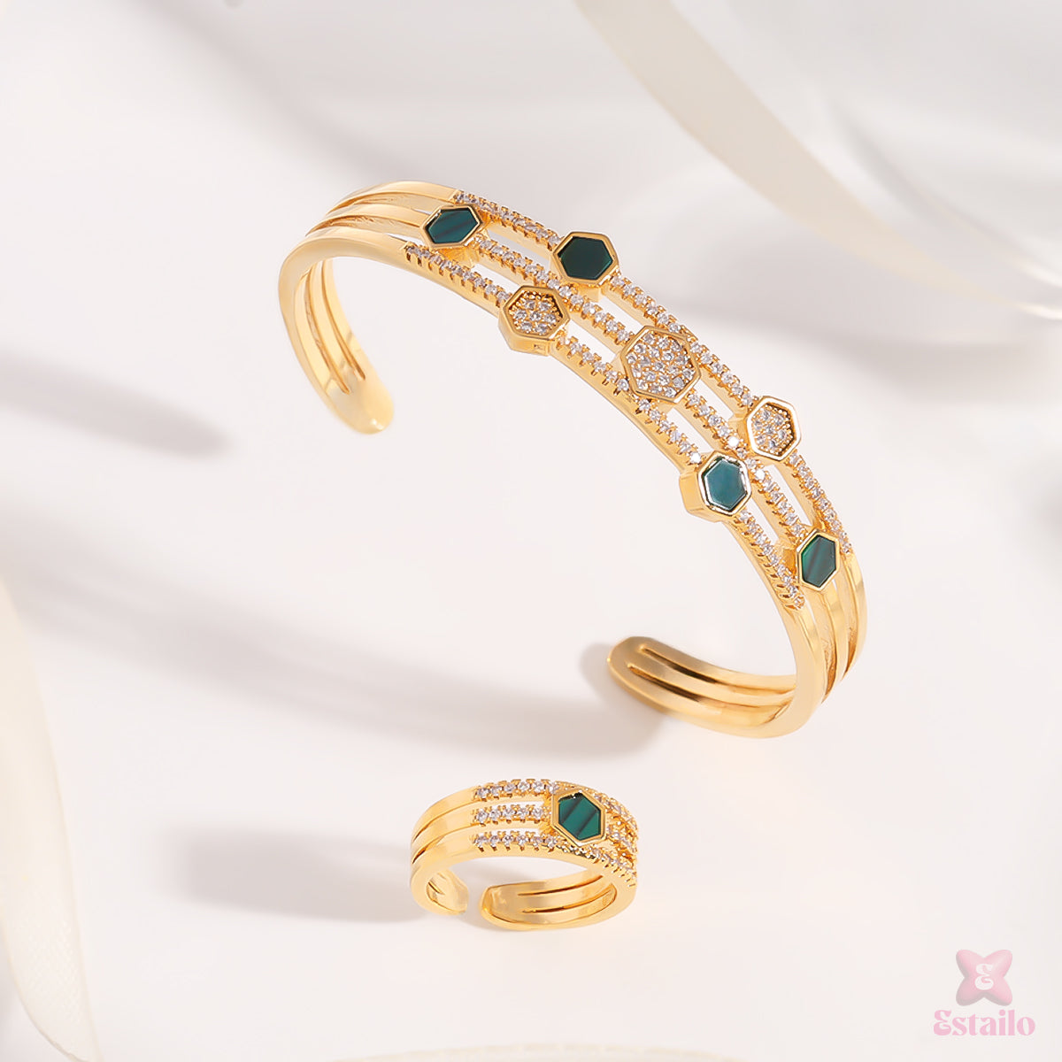 Gleam Stone Bracelet and Ring