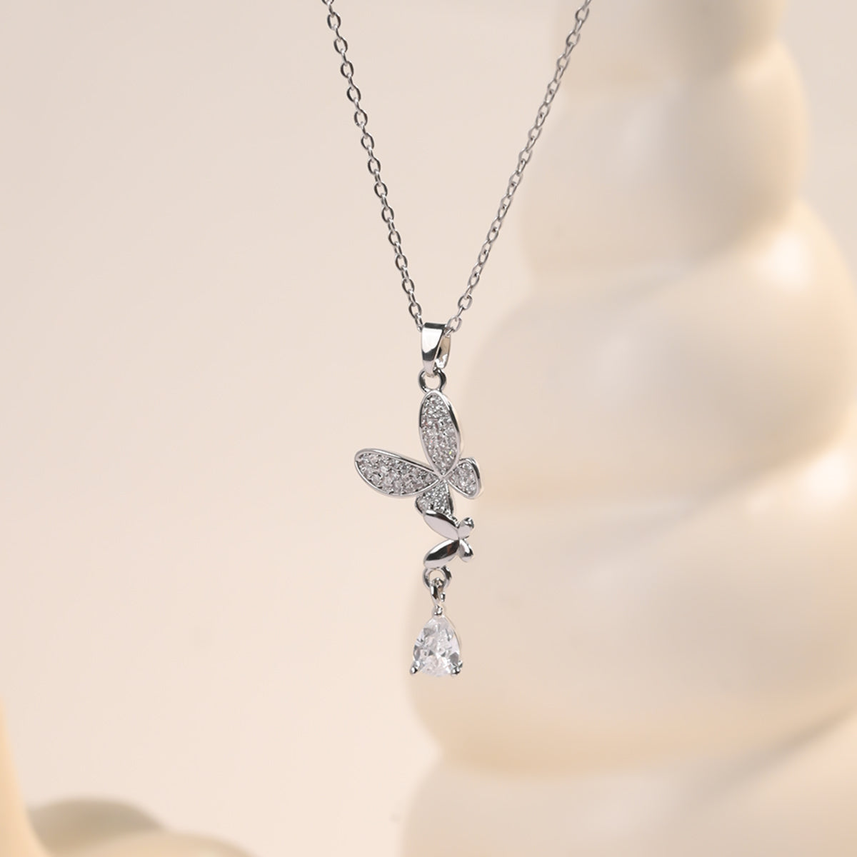 Silver Wing Serenity Necklace