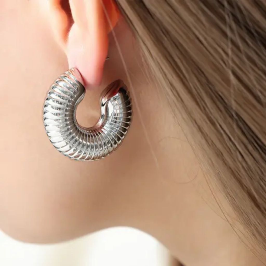 Shinny Twirl Swirl Earrings