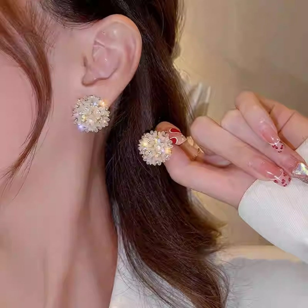 Crystal Bloom Studs Earrings