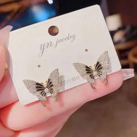 Nickel free on sale butterfly earrings