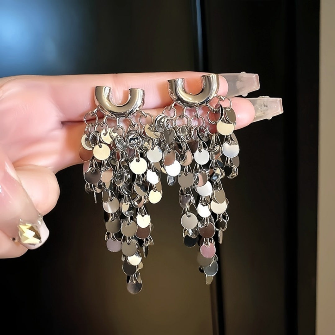 Fluid Sparkle Chunky Earrings