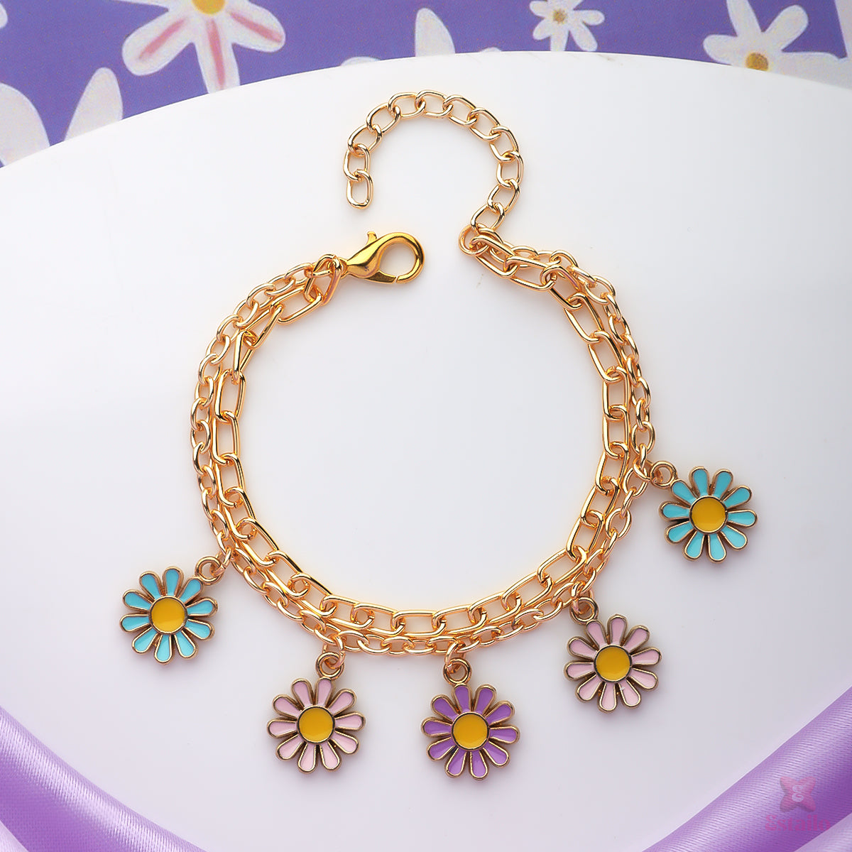 Daisy Chain Charm Bracelet