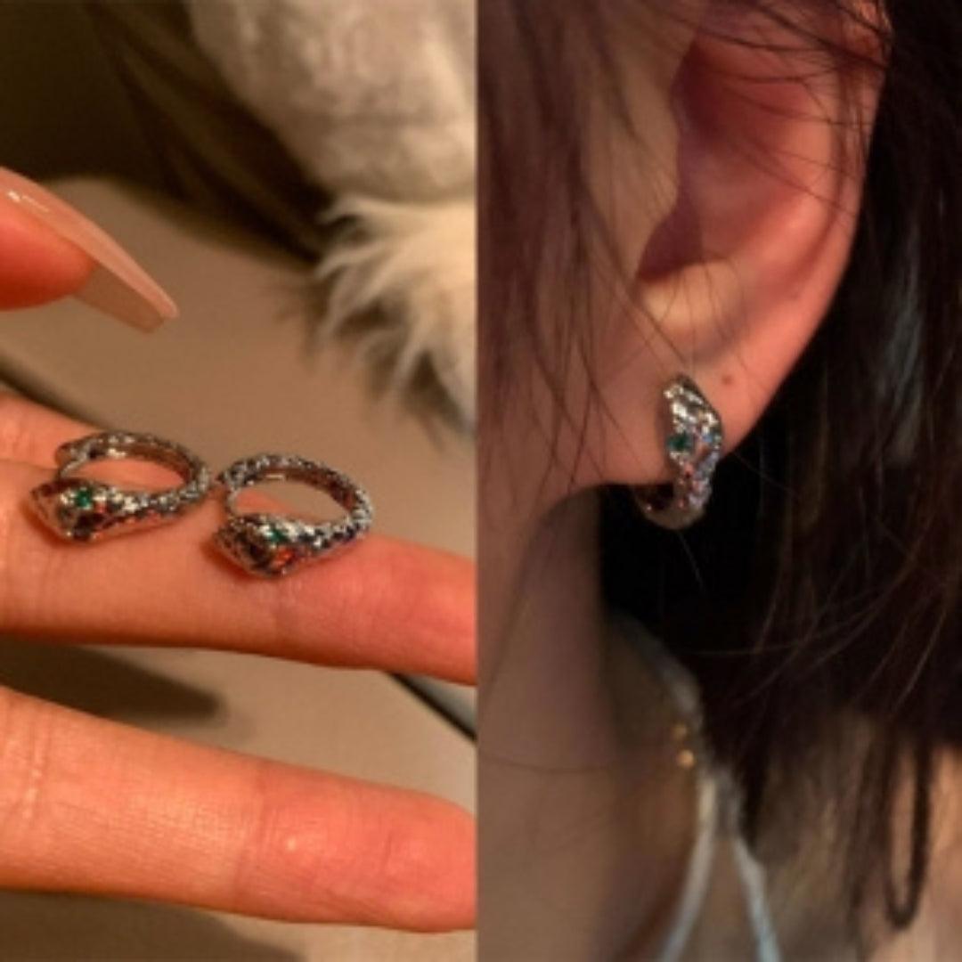 Dainty Chic Hoops Snake Earrings