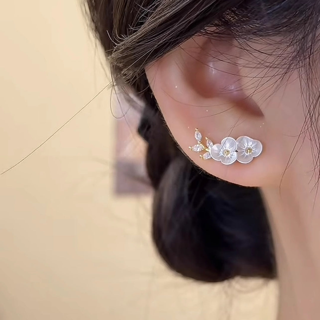Graceful White Bloom Earrings