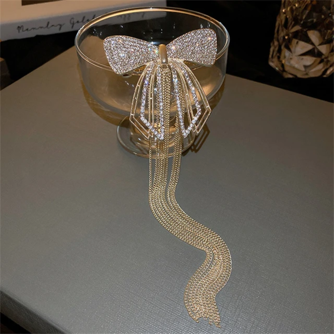 Glitter Bow Ponytail Clip