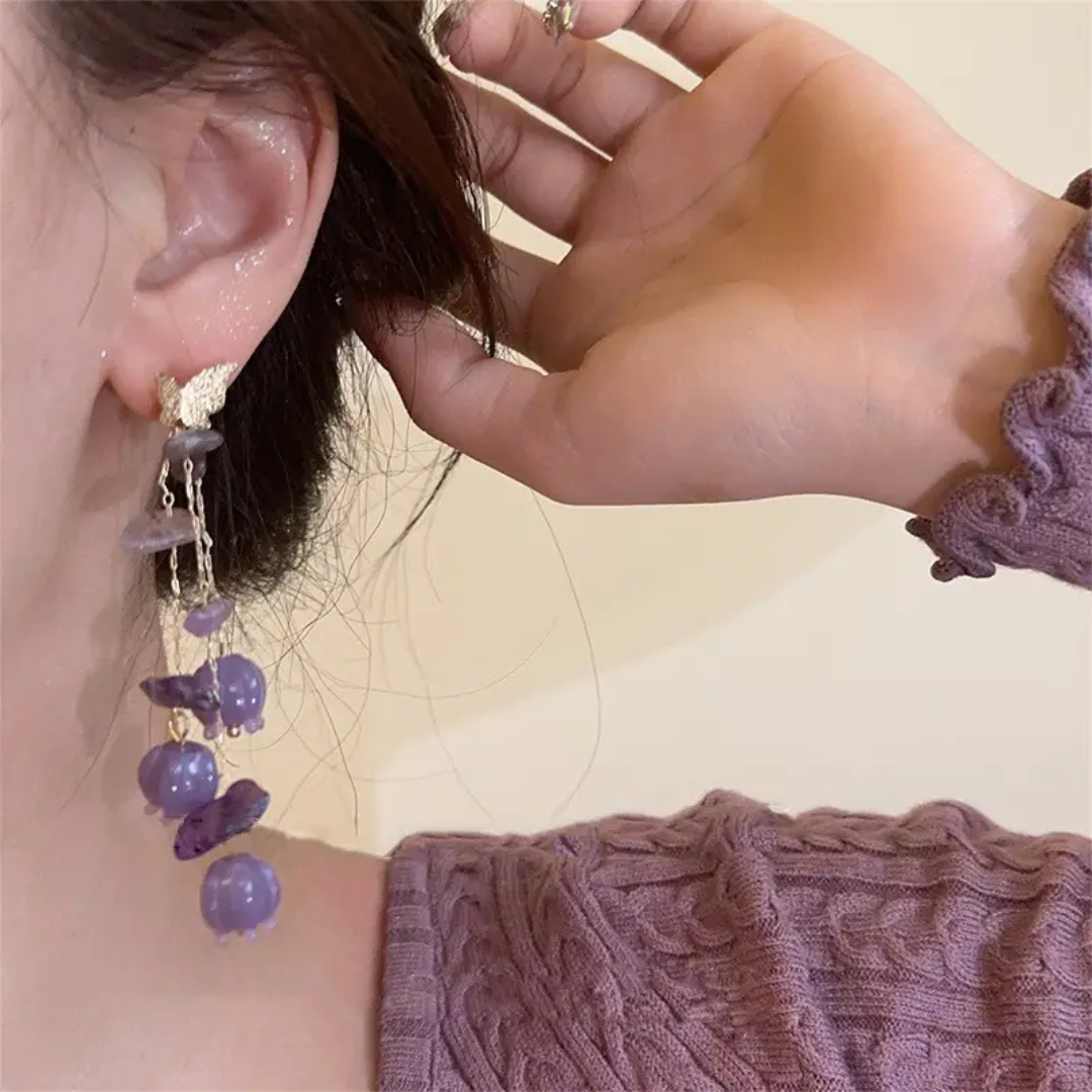 Lavender Flutter Earrings