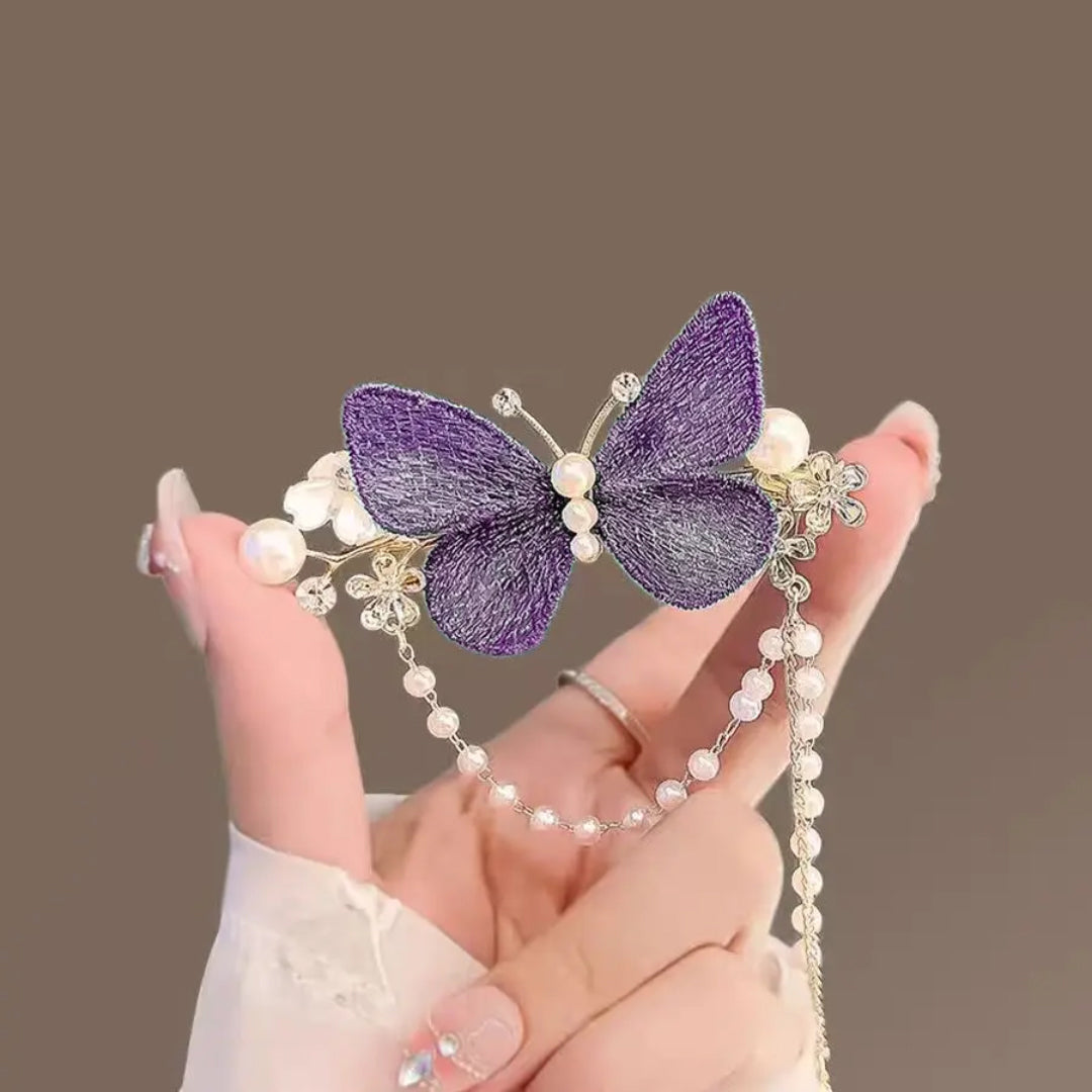 Purple Butterfly Hair Clip
