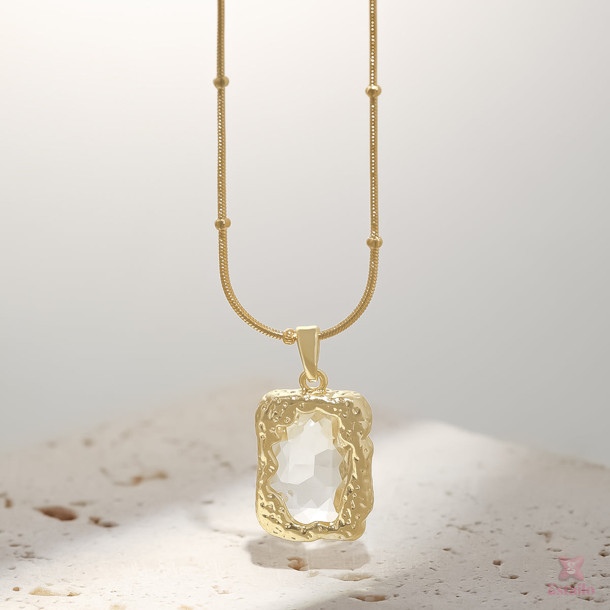 Golden Crystal Cage Neckpiece