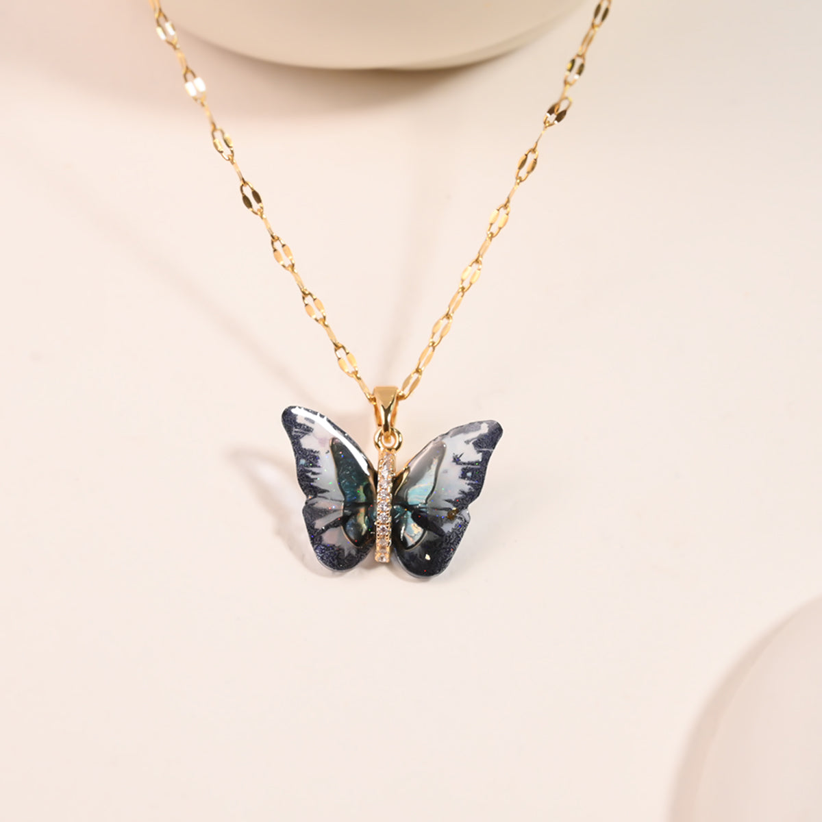 Glimmering Wings Butterfly Neckpiece