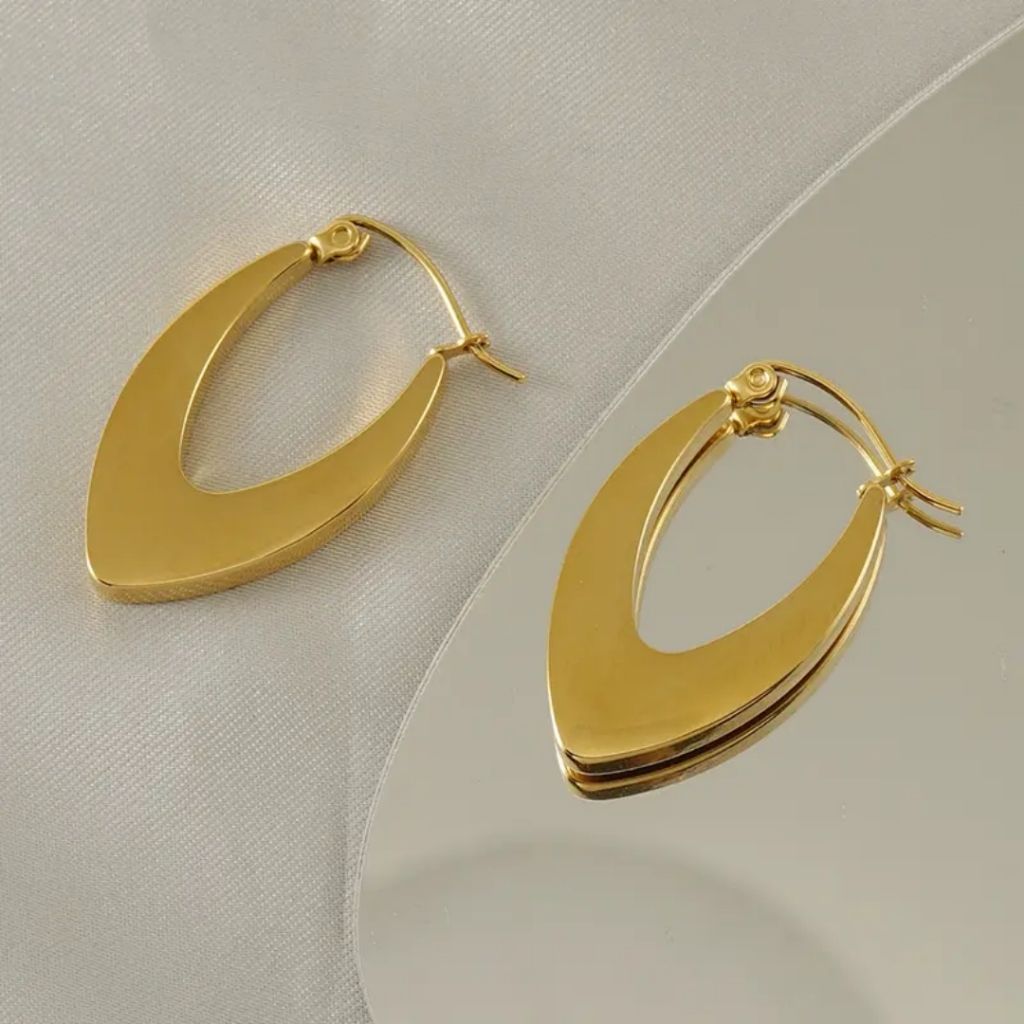 Dainty V Hoop Earrings