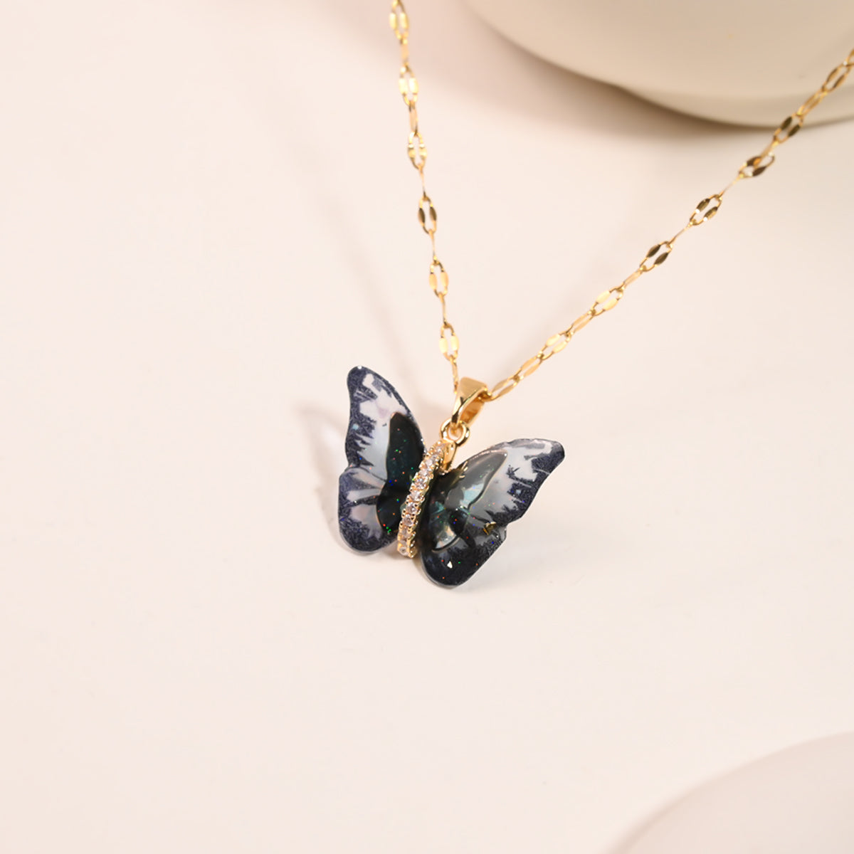 Glimmering Wings Butterfly Neckpiece