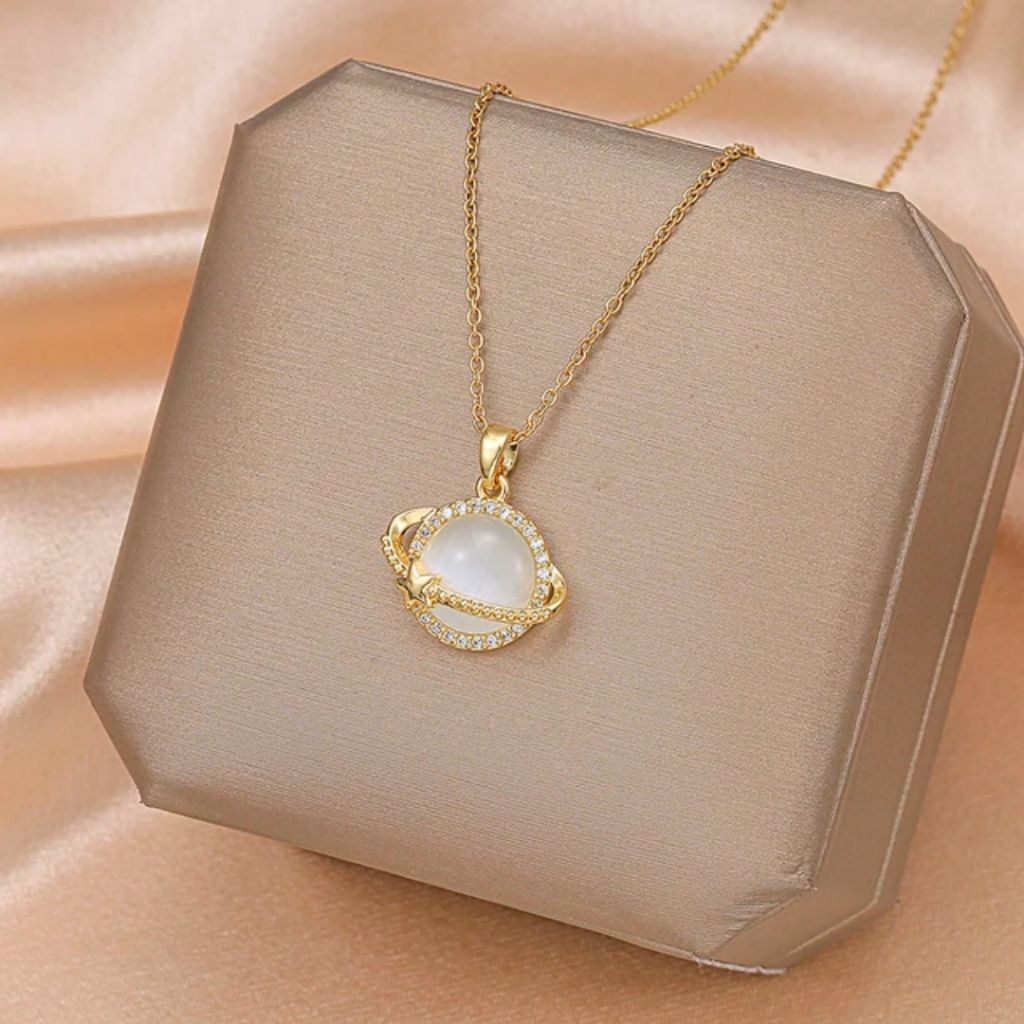 Cryst Orbit Necklace