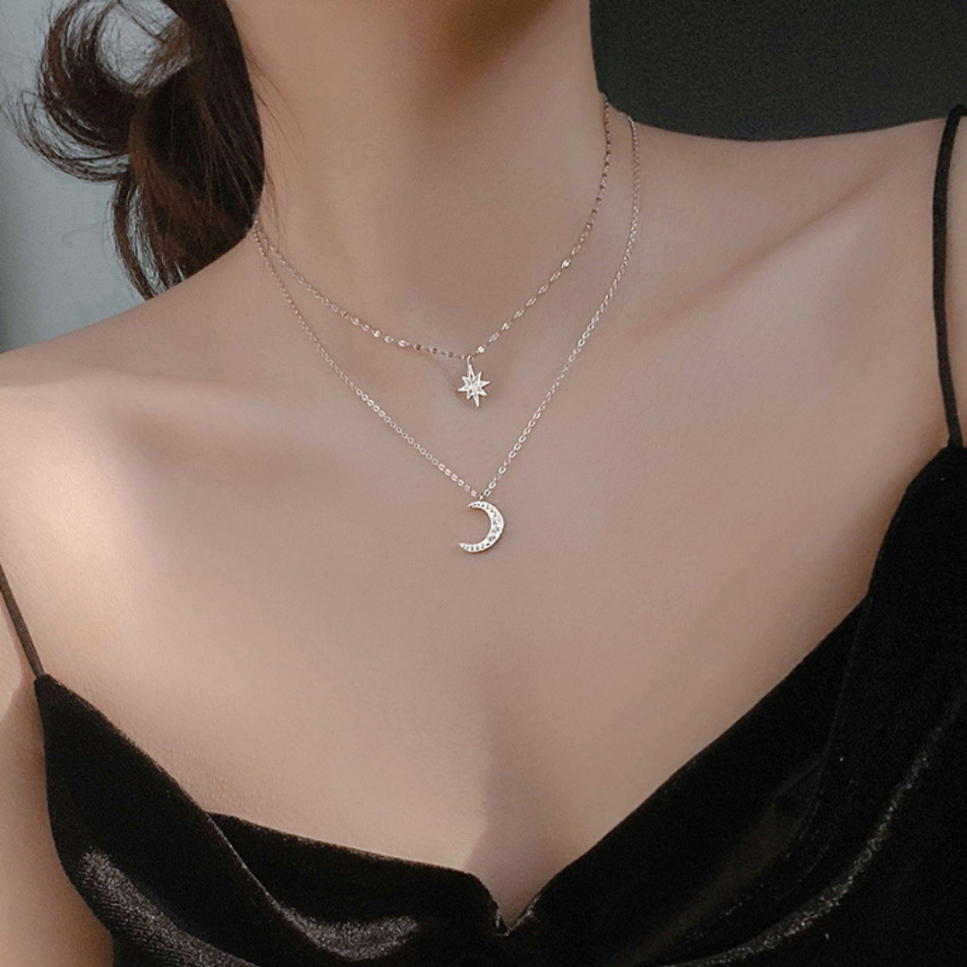 Moonlit Star Pendant Necklace