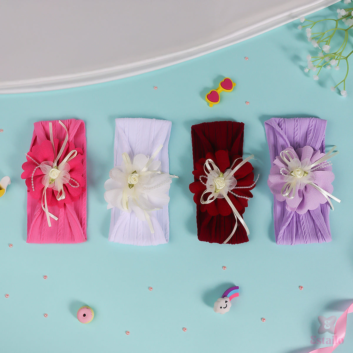 Velvet Blush Hair Clips for Kids (pack of 1)