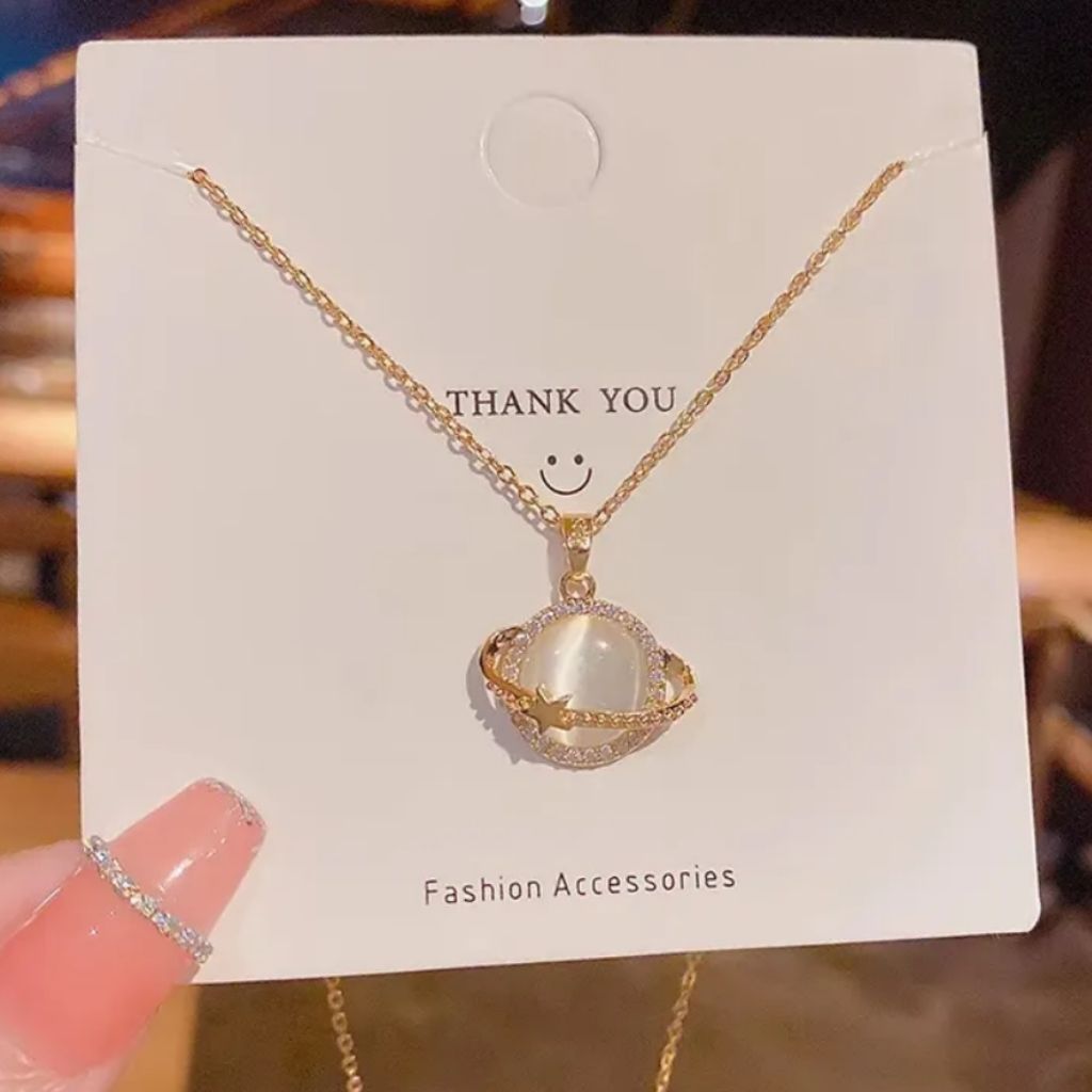Cryst Orbit Necklace