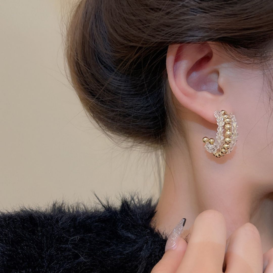 Chunky Caviar Loops Earrings