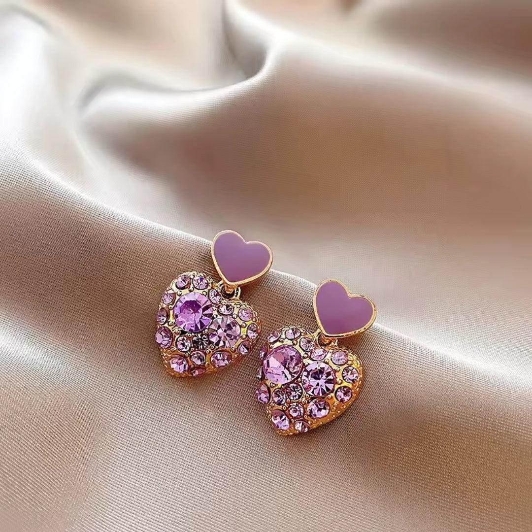 Midnight Heart Earring