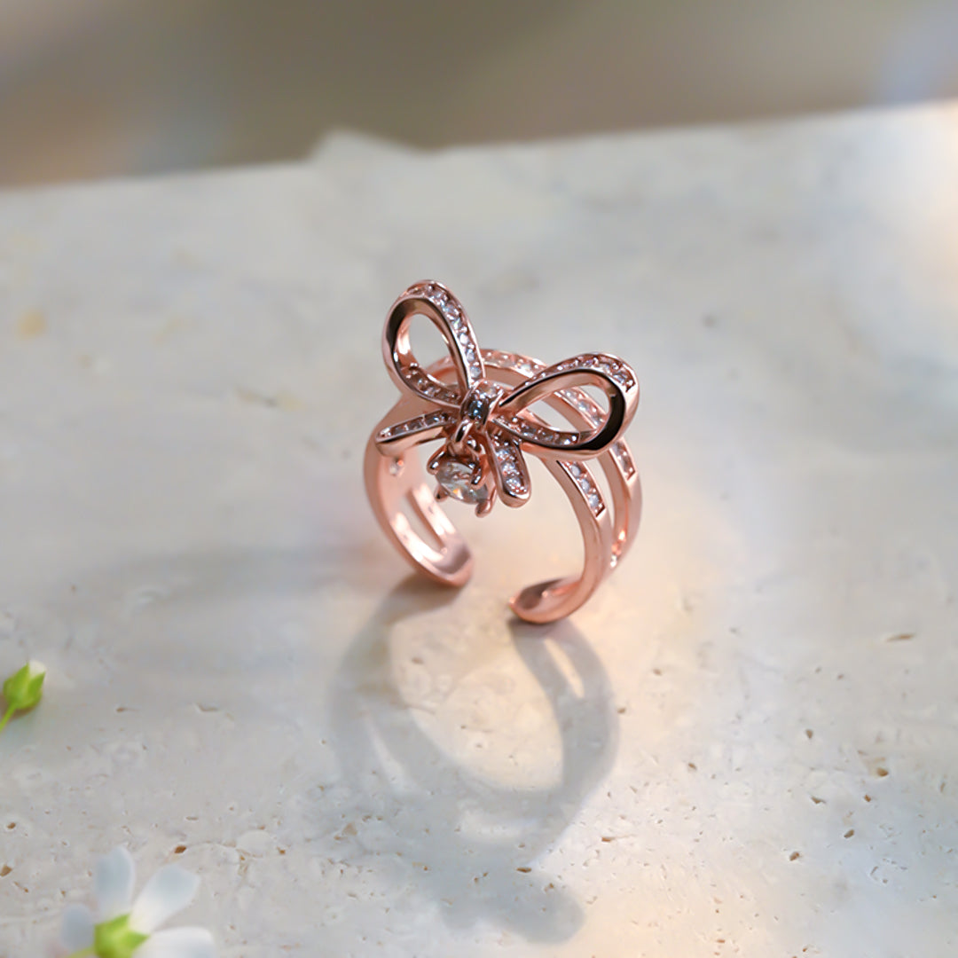 Blush Bow Bliss Rings