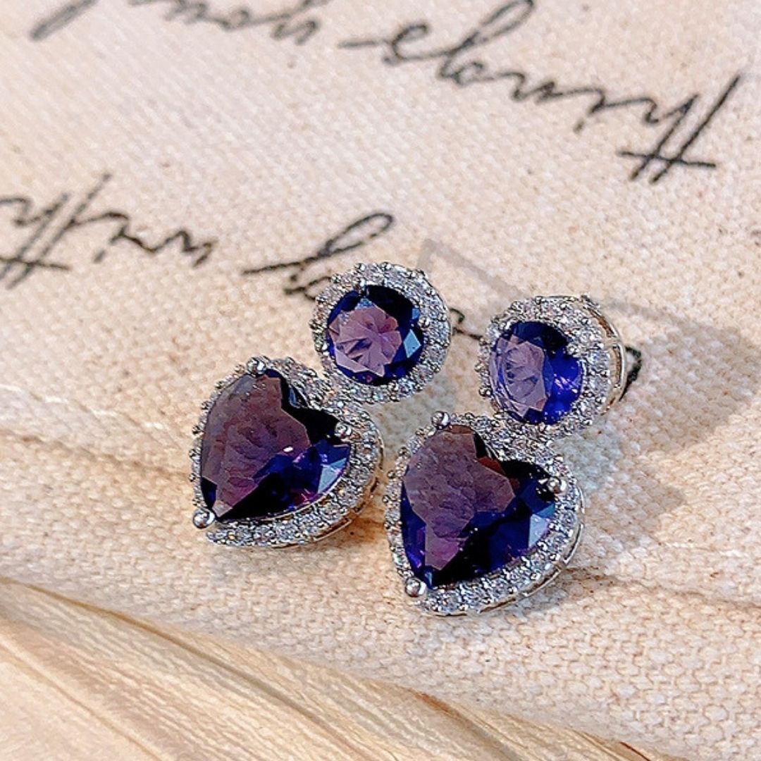 Midnight Amore Drop Studs Earrings