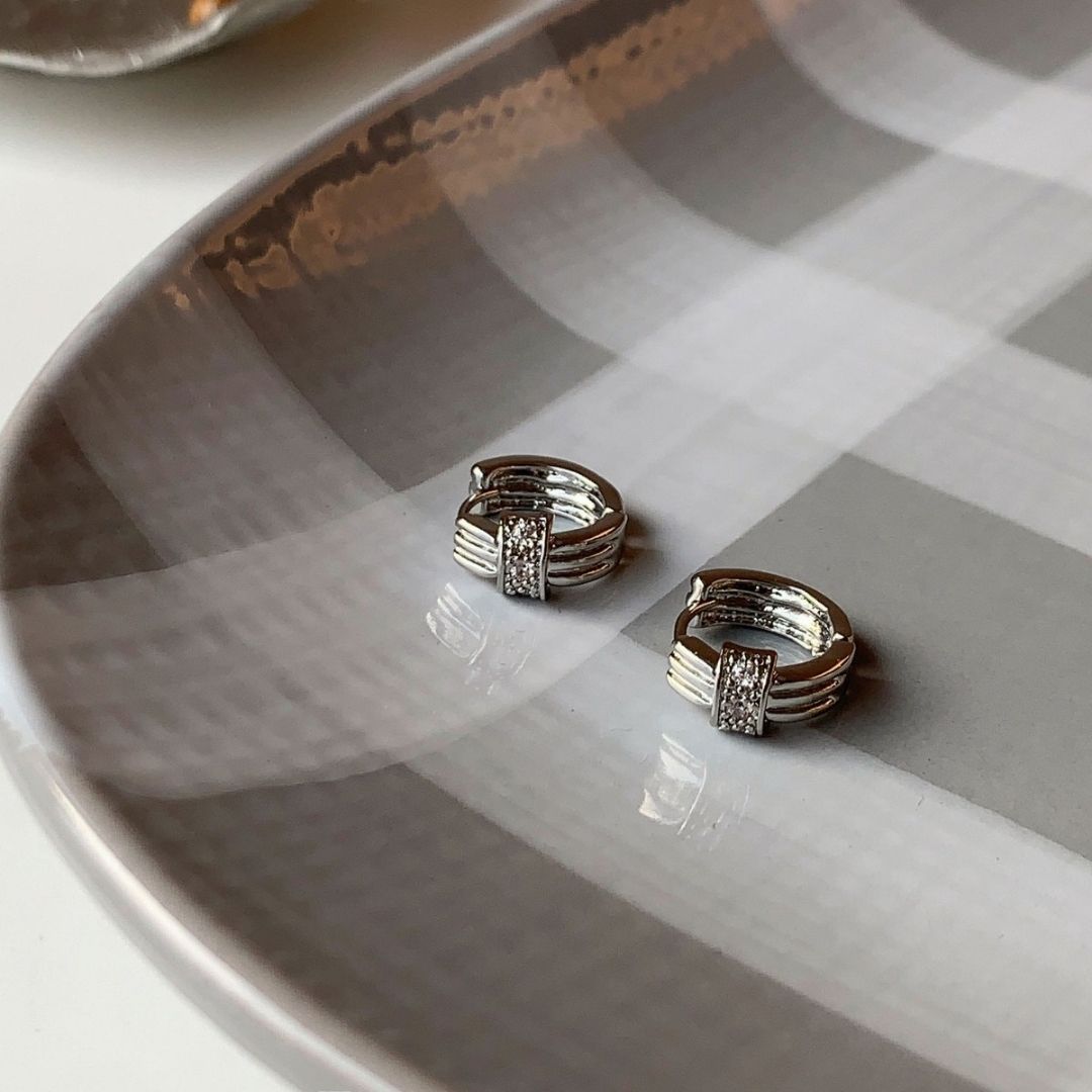 Dual Element Hoops Earrings