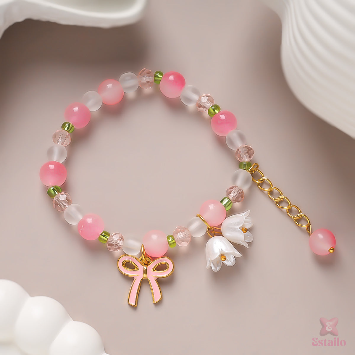 Cutie Bow Beads Bracelet