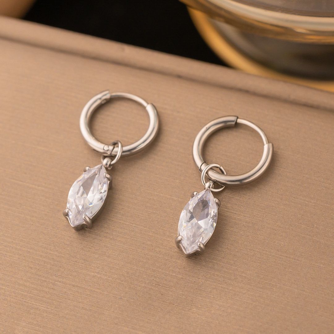 Starlight Dewdrop Huggies Earrings