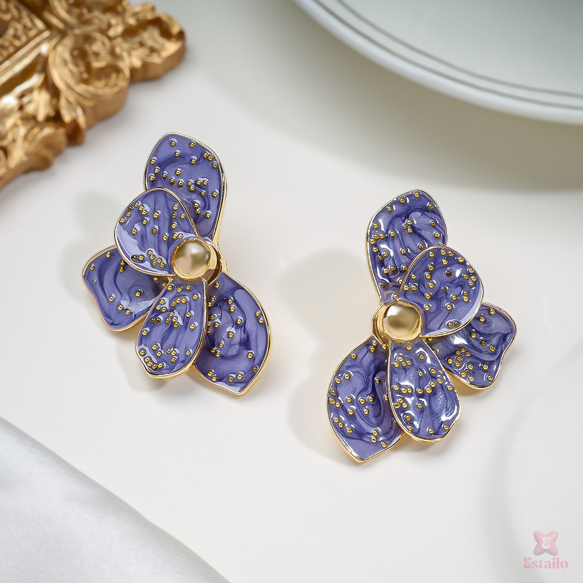 Violet Bloom Earrings
